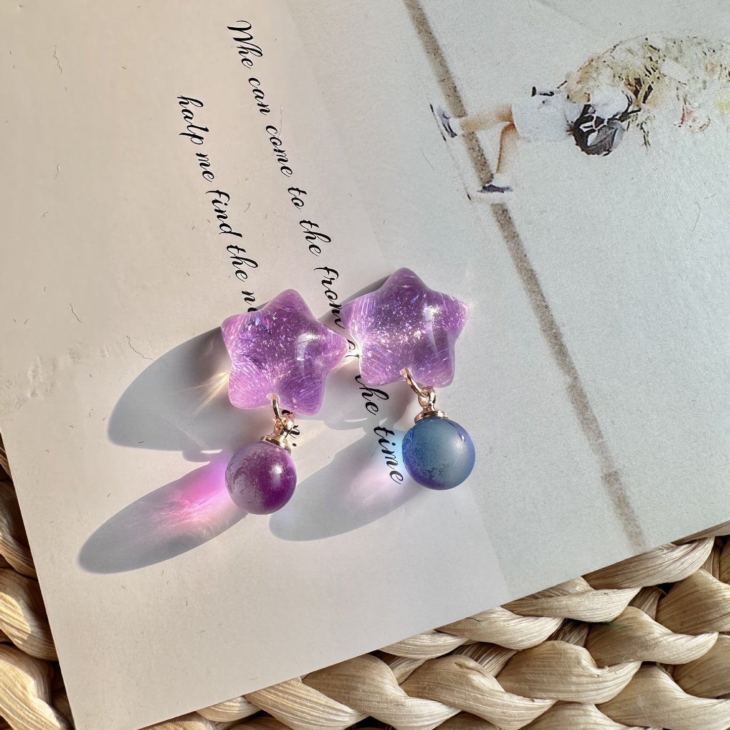 Cute Star Earrings For Women In Alloy Featuring A Charming Design Available In Colour
