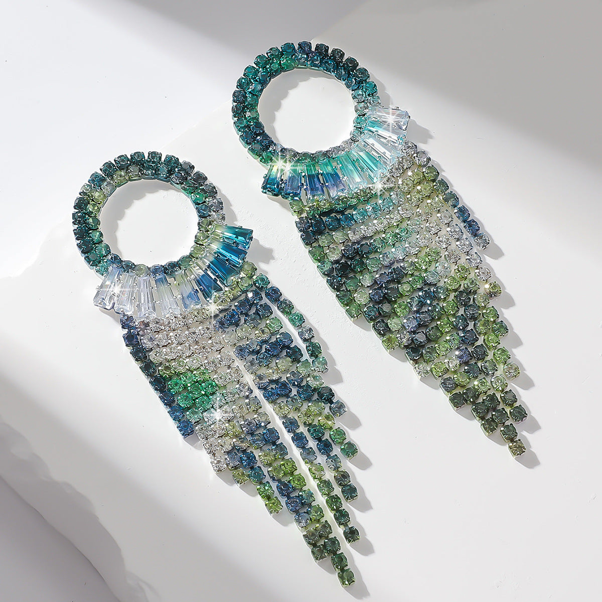 Circle Earrings For Women Featuring Rhinestones In Elegant Colour
