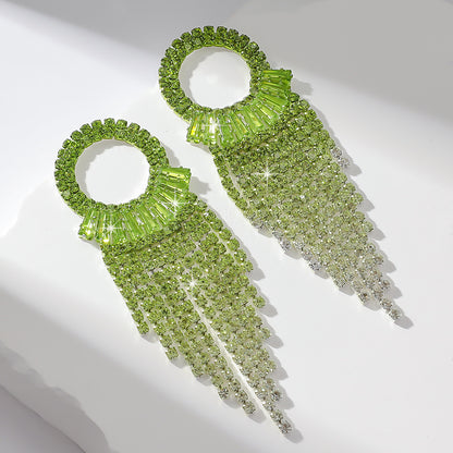 Circle Earrings For Women Featuring Rhinestones In Elegant Colour