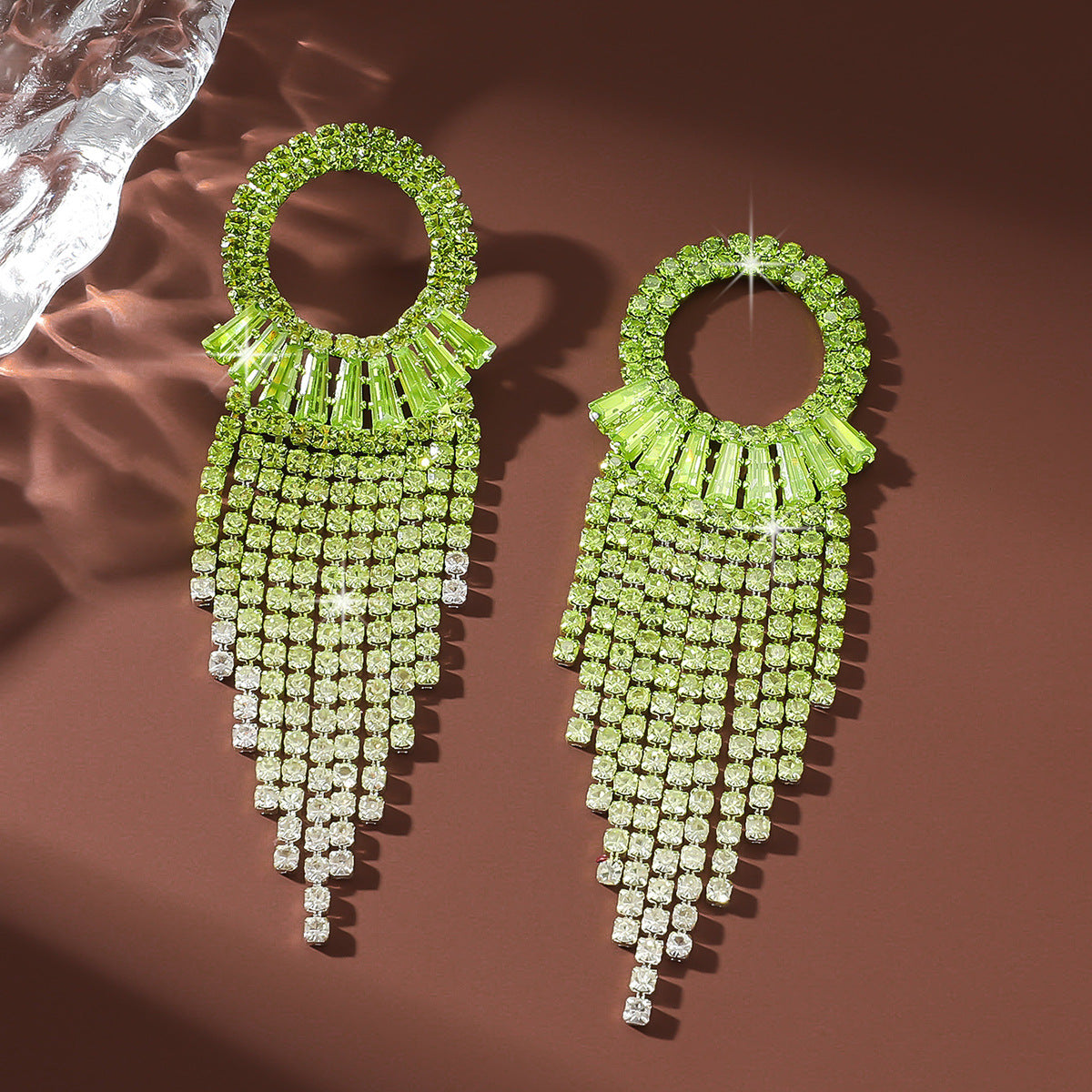 Circle Earrings For Women Featuring Rhinestones In Elegant Colour