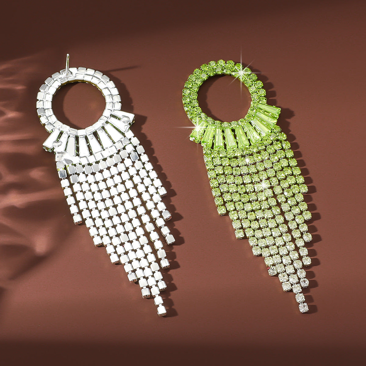 Circle Earrings For Women Featuring Rhinestones In Elegant Colour