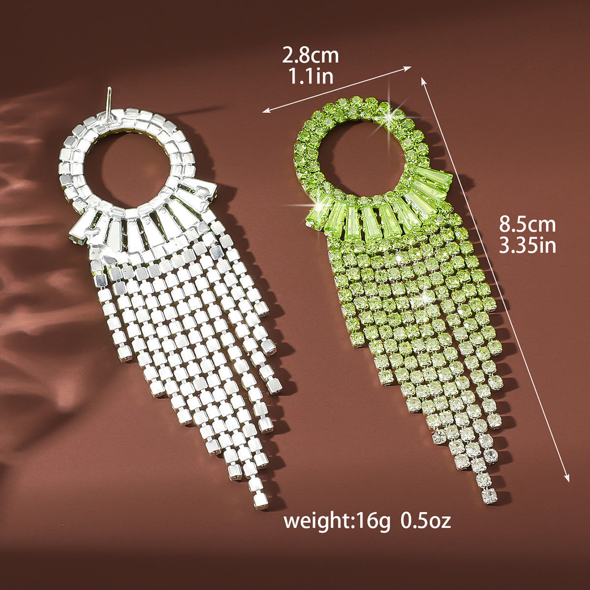 Circle Earrings For Women Featuring Rhinestones In Elegant Colour