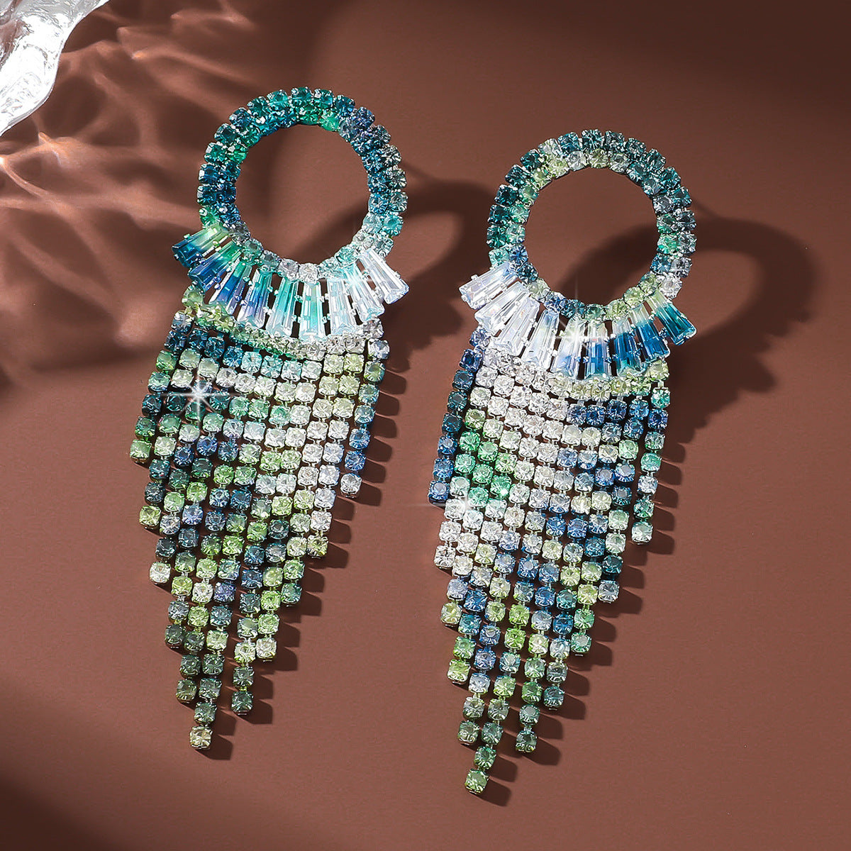 Circle Earrings For Women Featuring Rhinestones In Elegant Colour