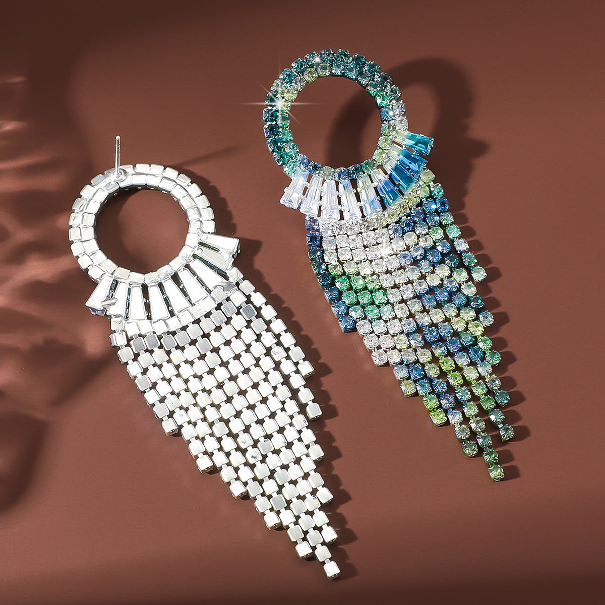 Circle Earrings For Women Featuring Rhinestones In Elegant Colour