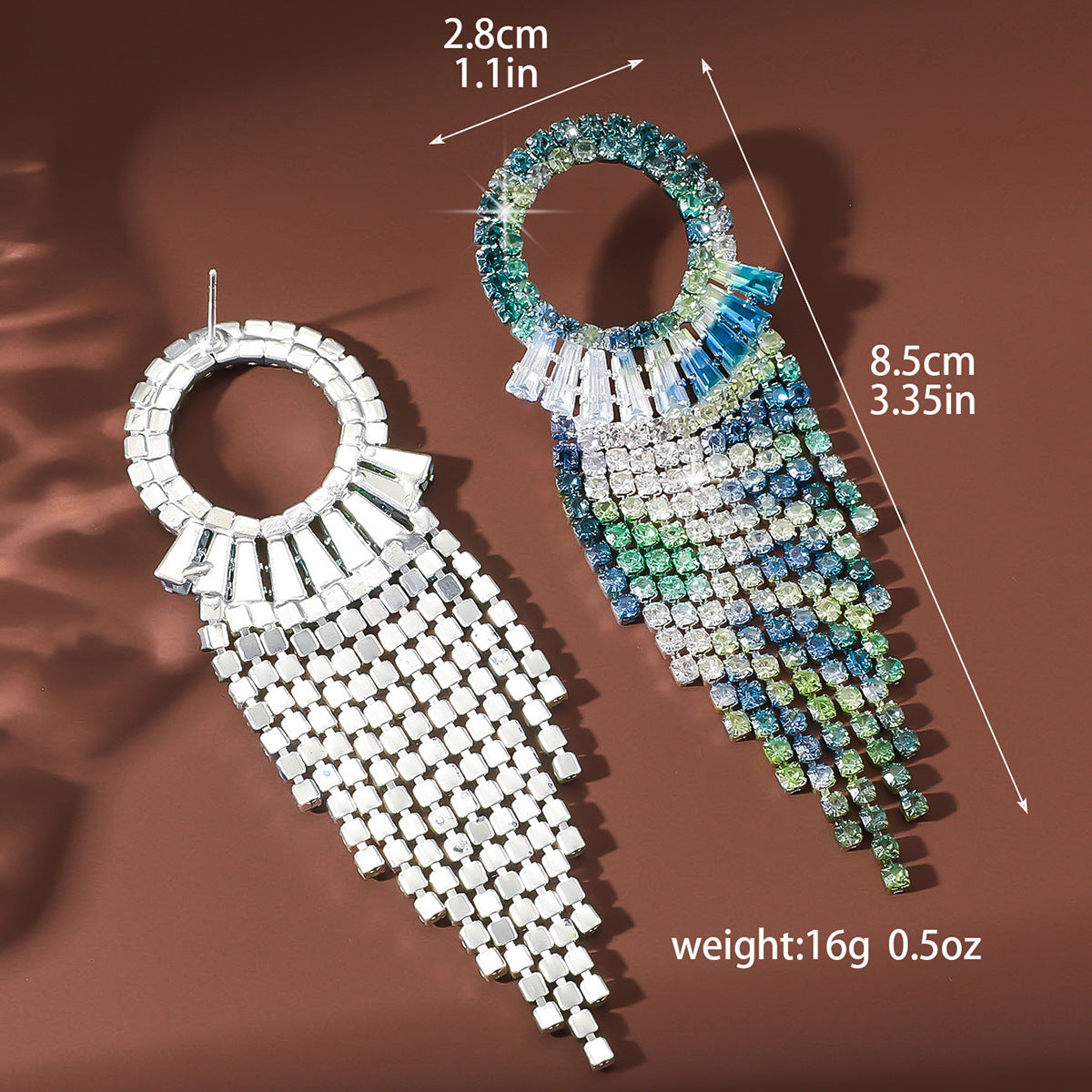 Circle Earrings For Women Featuring Rhinestones In Elegant Colour