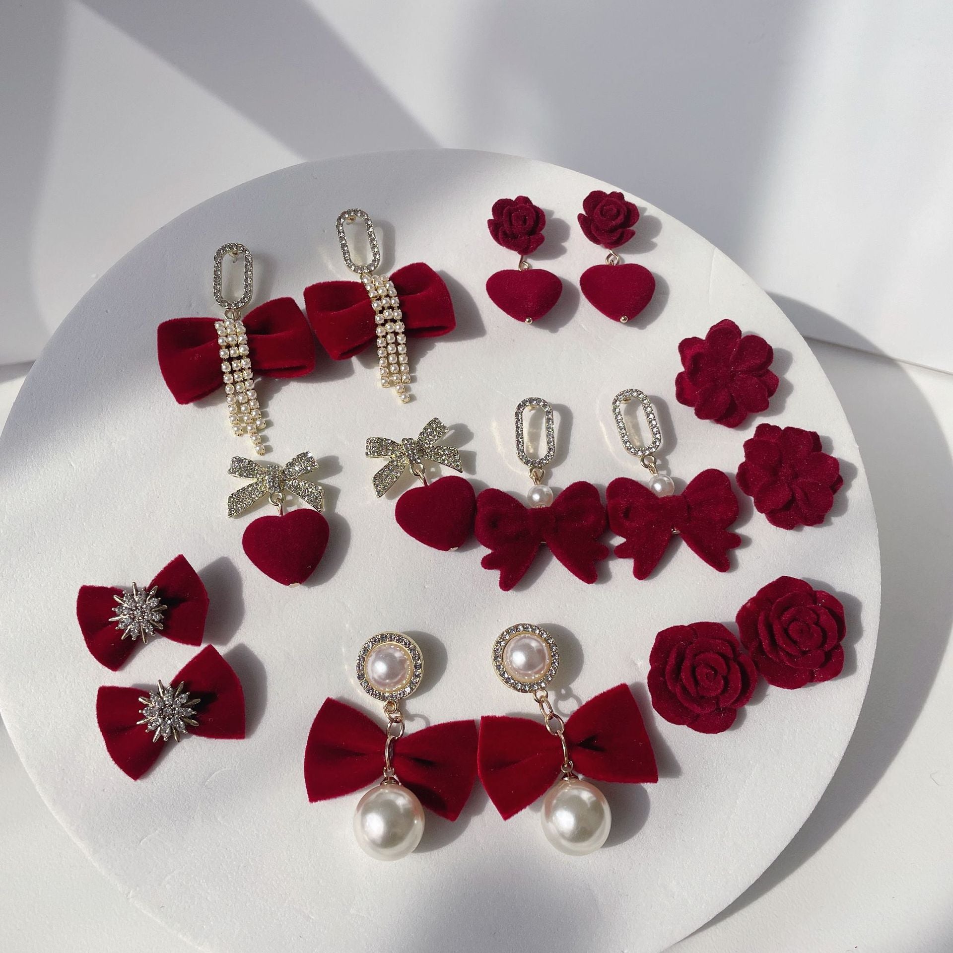 New Year Bow Tie Stud Earrings For Stylish Celebrations