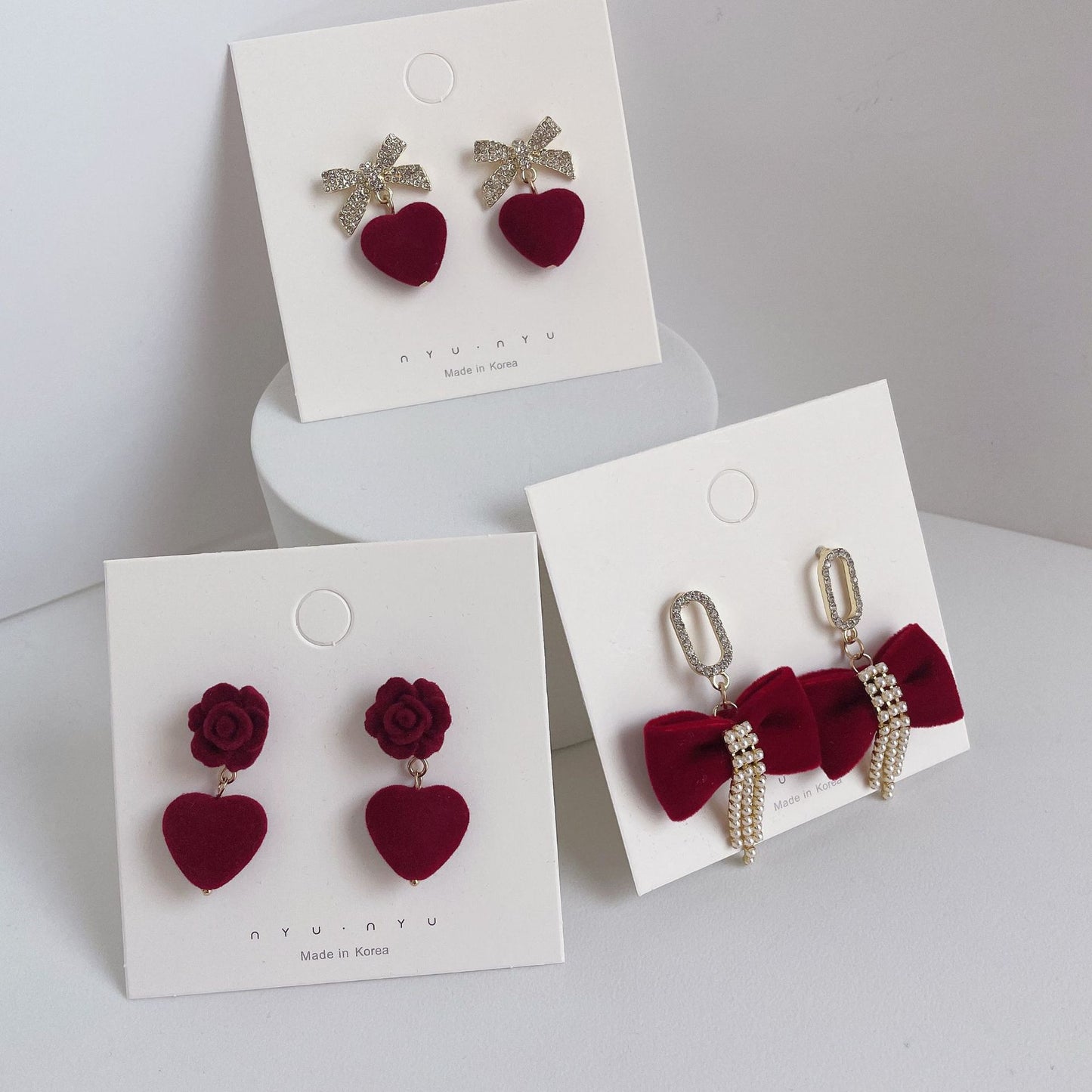 New Year Bow Tie Stud Earrings For Stylish Celebrations