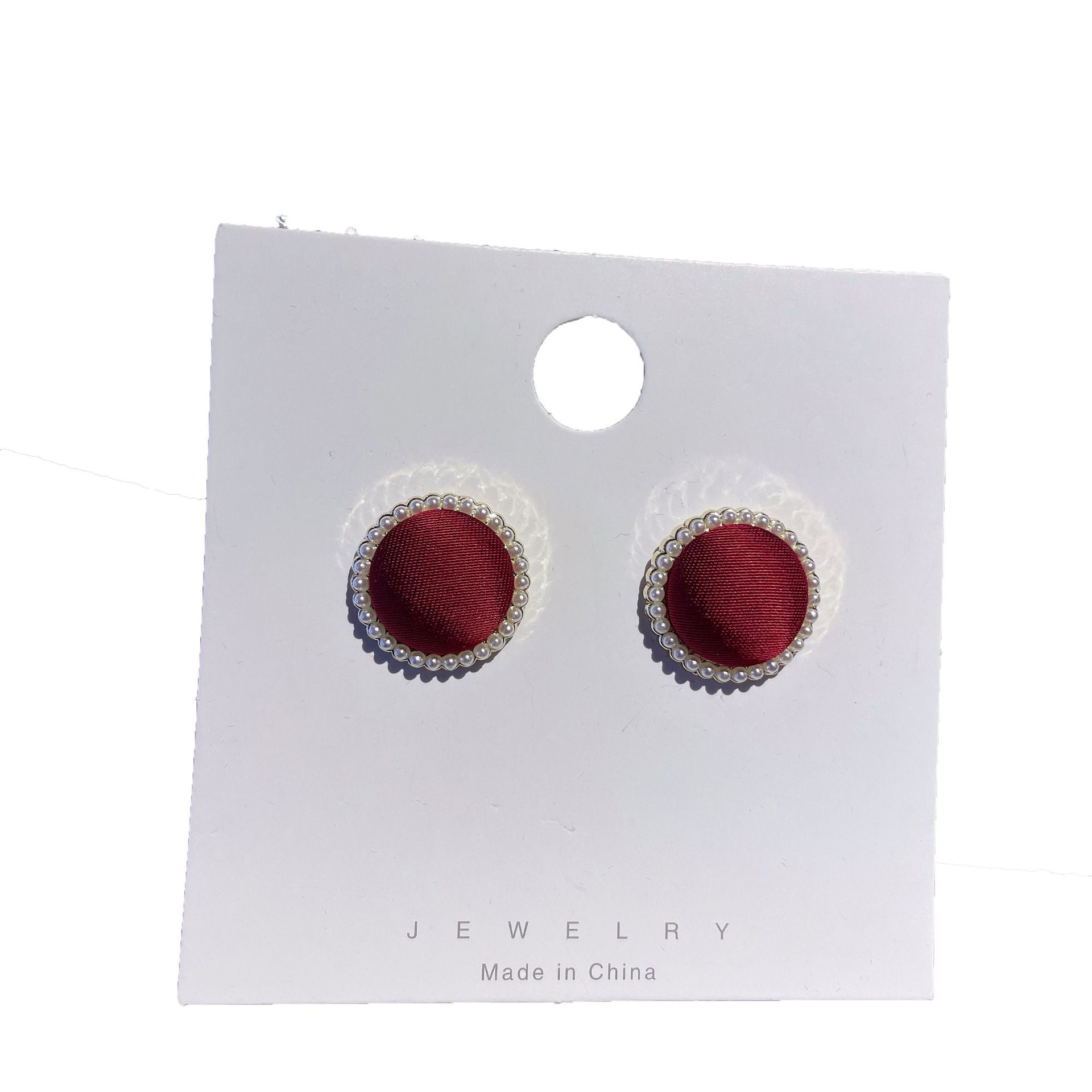 Bow Tie Stud Earrings For Women In 925 Sterling Silver Featuring Red Color