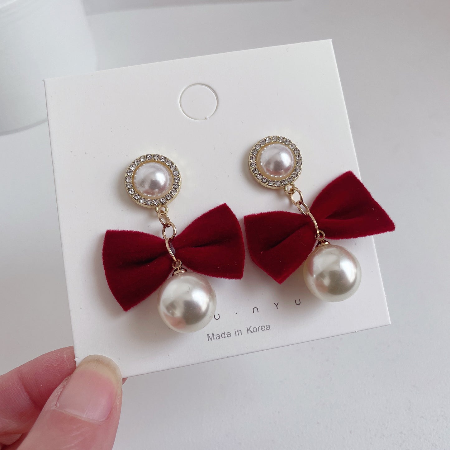 New Year Bow Tie Stud Earrings For Stylish Celebrations