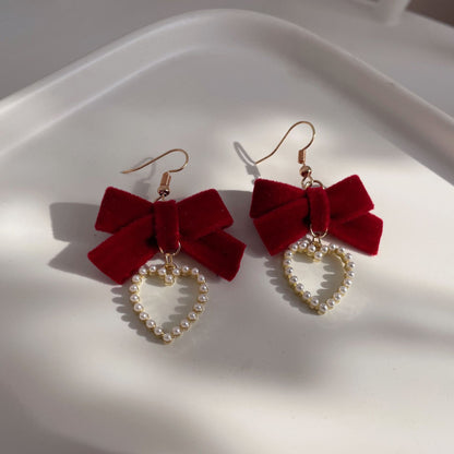 New Year Bow Tie Stud Earrings For Stylish Celebrations