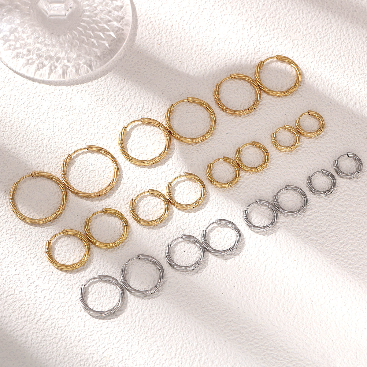Geometric Earrings For Women Featuring Electroplated 304 Stainless Steel With 18K Real Gold Plated PVD Coating