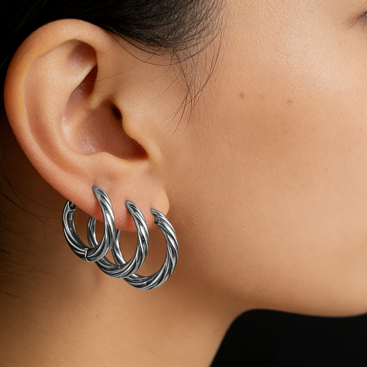 Geometric Earrings For Women Featuring Electroplated 304 Stainless Steel With 18K Real Gold Plated PVD Coating