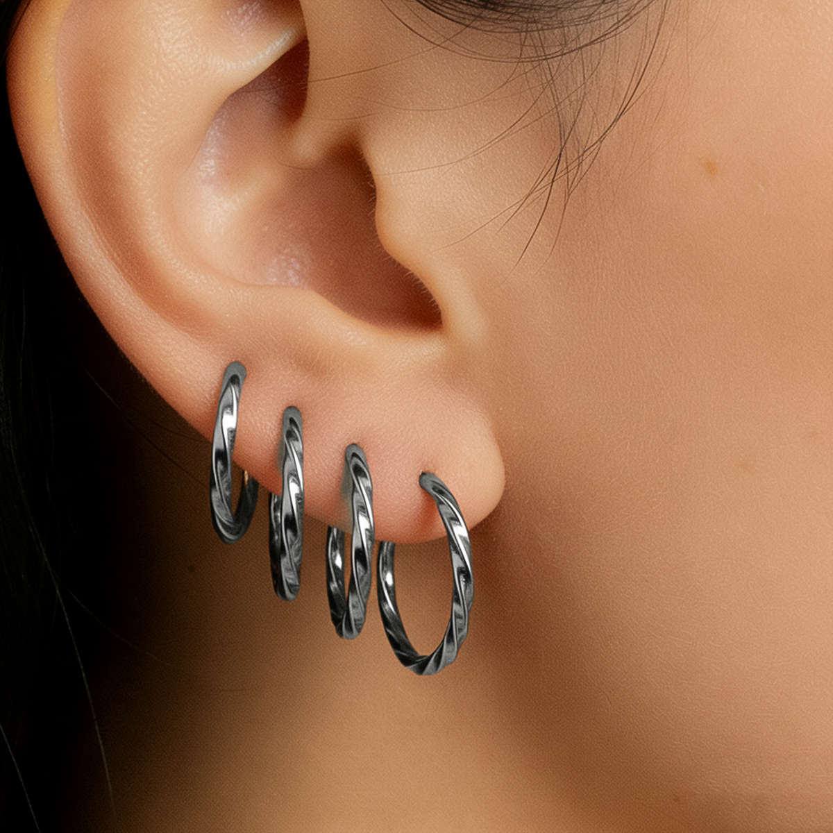 Geometric Earrings For Women Featuring Electroplated 304 Stainless Steel With 18K Real Gold Plated PVD Coating