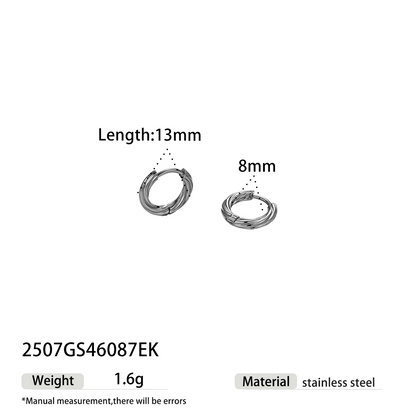 Geometric Earrings For Women Featuring Electroplated 304 Stainless Steel With 18K Real Gold Plated PVD Coating