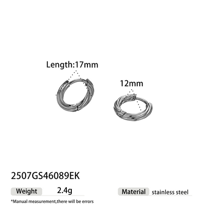 Geometric Earrings For Women Featuring Electroplated 304 Stainless Steel With 18K Real Gold Plated PVD Coating