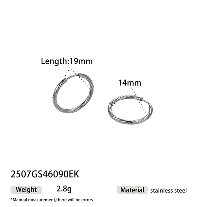 Geometric Earrings For Women Featuring Electroplated 304 Stainless Steel With 18K Real Gold Plated PVD Coating