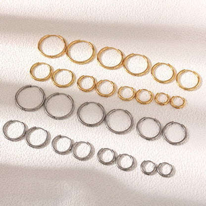 Geometric Earrings For Women Featuring Electroplated 304 Stainless Steel With 18K Real Gold Plated PVD Coating