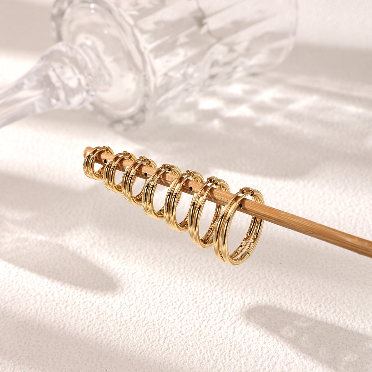 Geometric Earrings For Women Featuring Electroplated 304 Stainless Steel With 18K Real Gold Plated PVD Coating