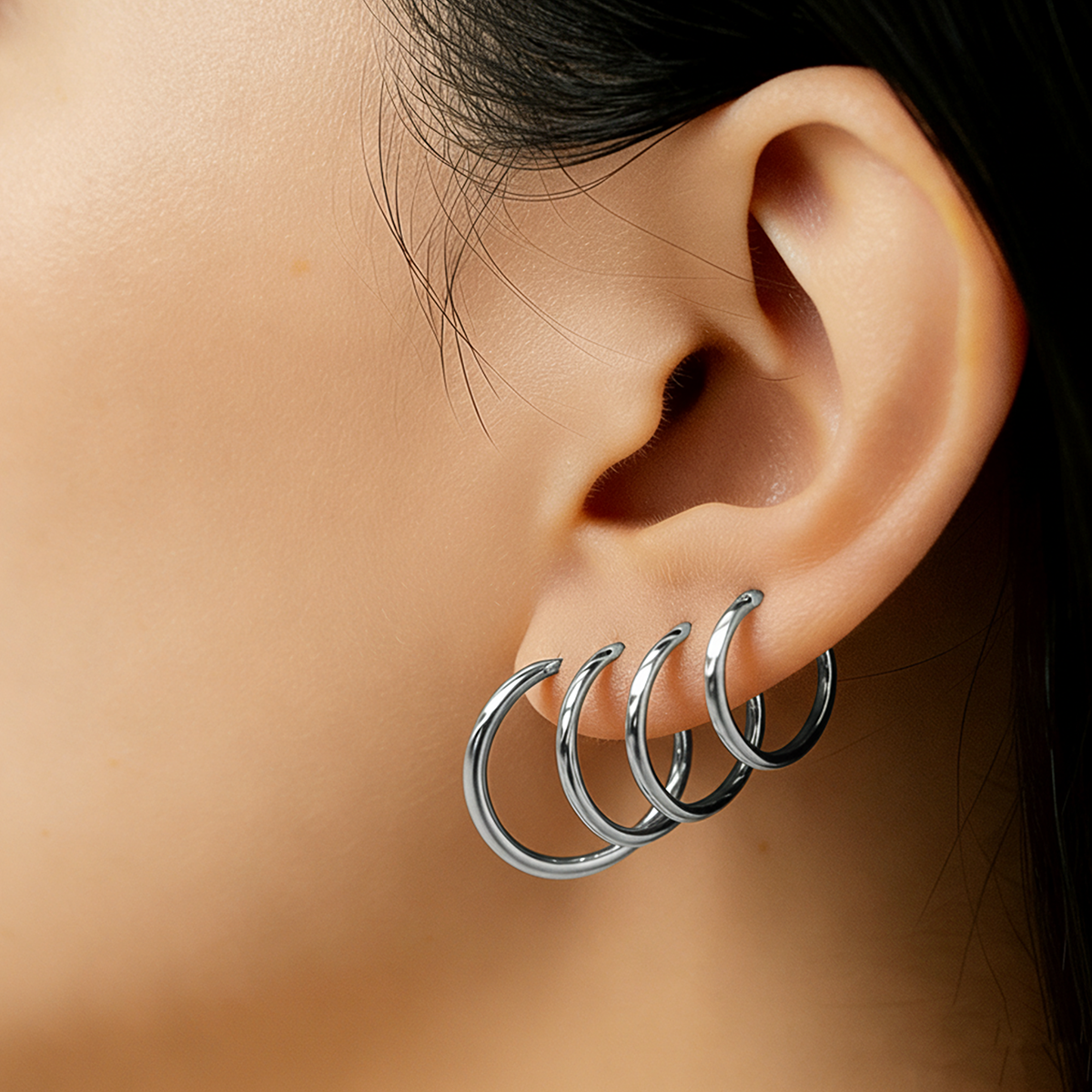 Geometric Earrings For Women Featuring Electroplated 304 Stainless Steel With 18K Real Gold Plated PVD Coating