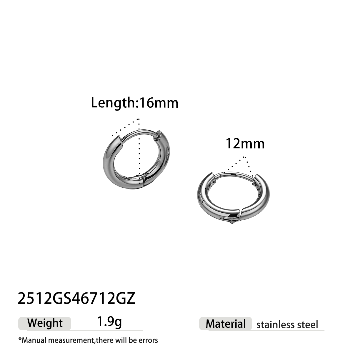 Geometric Earrings For Women Featuring Electroplated 304 Stainless Steel With 18K Real Gold Plated PVD Coating