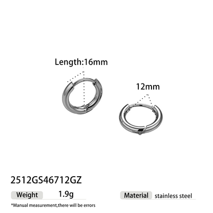 Geometric Earrings For Women Featuring Electroplated 304 Stainless Steel With 18K Real Gold Plated PVD Coating