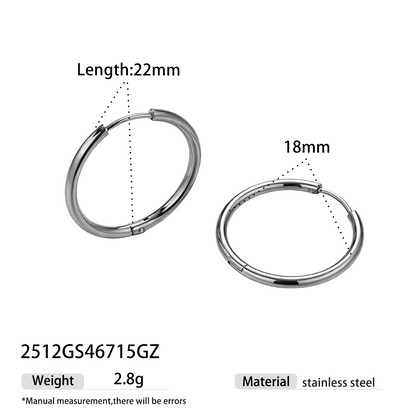 Geometric Earrings For Women Featuring Electroplated 304 Stainless Steel With 18K Real Gold Plated PVD Coating