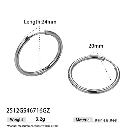 Geometric Earrings For Women Featuring Electroplated 304 Stainless Steel With 18K Real Gold Plated PVD Coating