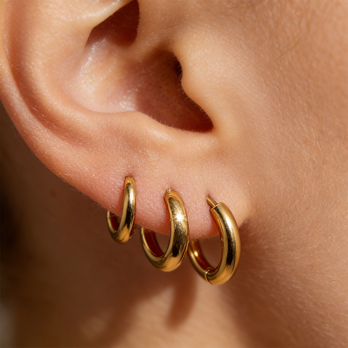 Geometric Earrings For Women Featuring Electroplated 304 Stainless Steel With 18K Real Gold PVD Coated Plating