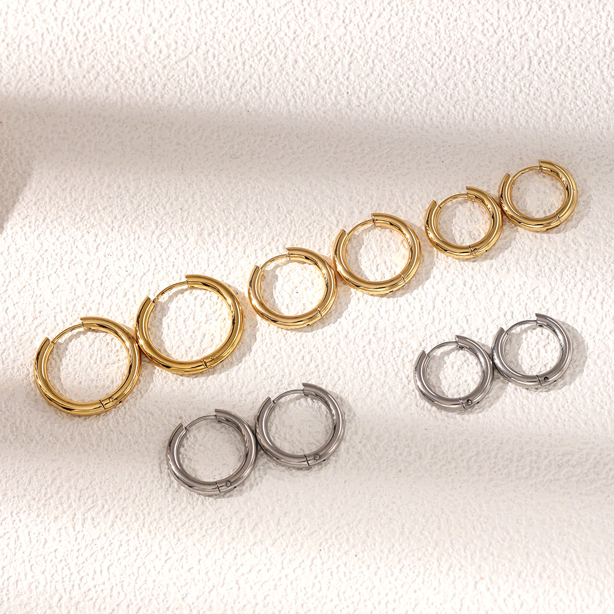 Geometric Earrings For Women Featuring Electroplated 304 Stainless Steel With 18K Real Gold PVD Coated Plating