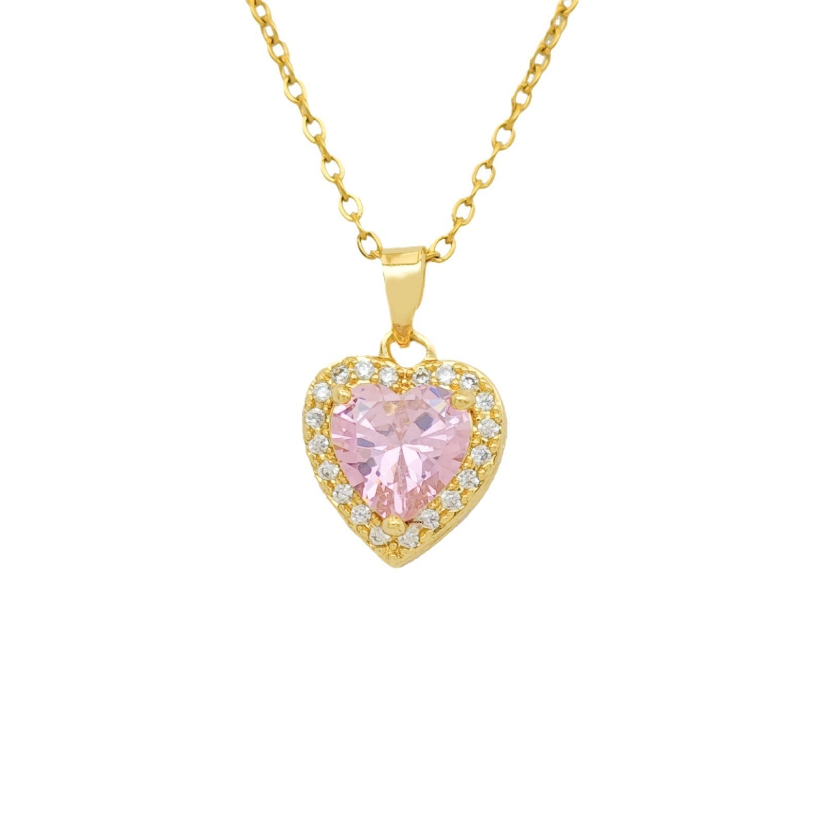 Heart Shape Necklace For Women In New Style Made Of Titanium Steel, Available In Golden Color