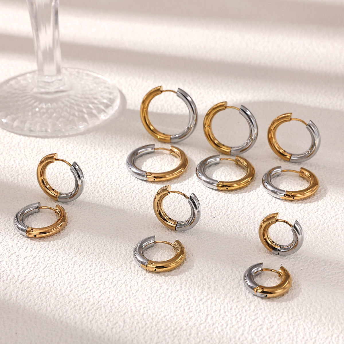 Geometric Earrings For Women Featuring Electroplated 304 Stainless Steel With 18K Real Gold Plated And PVD Coated Finish