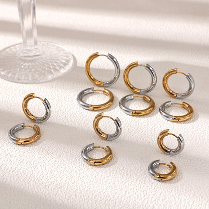 Geometric Earrings For Women Featuring Electroplated 304 Stainless Steel With 18K Real Gold Plated And PVD Coated Finish