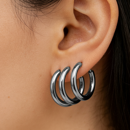 Geometric Earrings For Women Featuring Electroplated 304 Stainless Steel With 18K Real Gold Plated And PVD Coated Finish