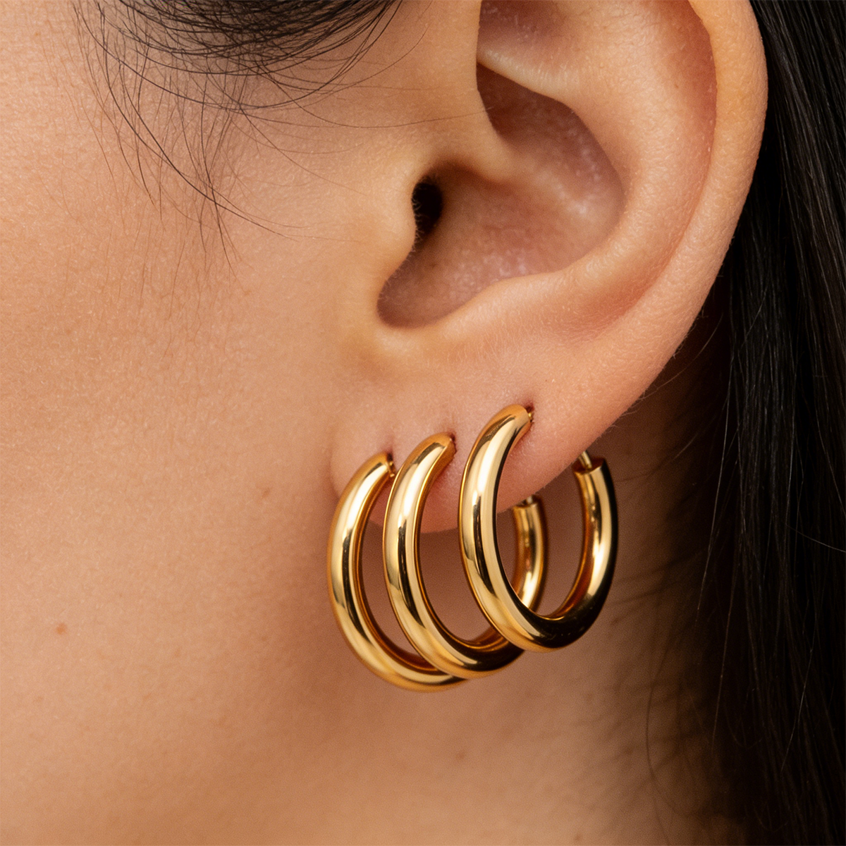 Geometric Earrings For Women Featuring Electroplated 304 Stainless Steel With 18K Real Gold Plated And PVD Coated Finish