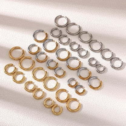 Geometric Earrings For Women Featuring Electroplated 304 Stainless Steel With 18K Real Gold Plated And PVD Coated Finish