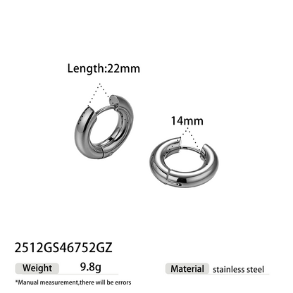 Geometric Earrings For Women Featuring Electroplated 304 Stainless Steel With 18K Real Gold Plated And PVD Coated Finish