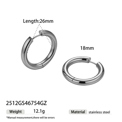 Geometric Earrings For Women Featuring Electroplated 304 Stainless Steel With 18K Real Gold Plated And PVD Coated Finish
