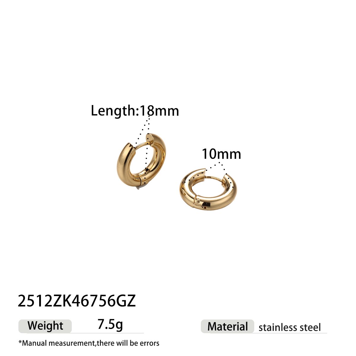 Geometric Earrings For Women Featuring Electroplated 304 Stainless Steel With 18K Real Gold Plated And PVD Coated Finish