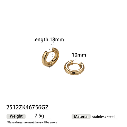 Geometric Earrings For Women Featuring Electroplated 304 Stainless Steel With 18K Real Gold Plated And PVD Coated Finish
