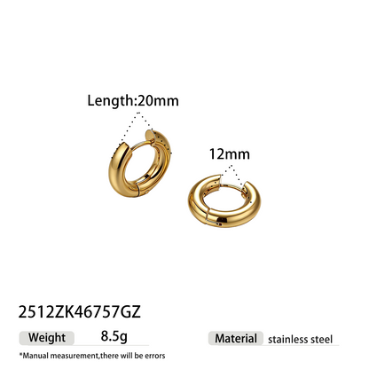 Geometric Earrings For Women Featuring Electroplated 304 Stainless Steel With 18K Real Gold Plated And PVD Coated Finish