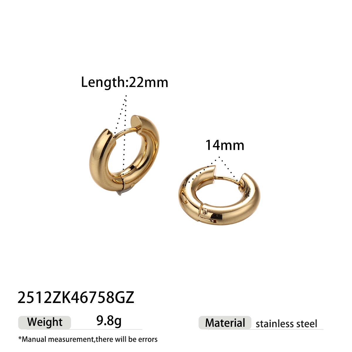 Geometric Earrings For Women Featuring Electroplated 304 Stainless Steel With 18K Real Gold Plated And PVD Coated Finish