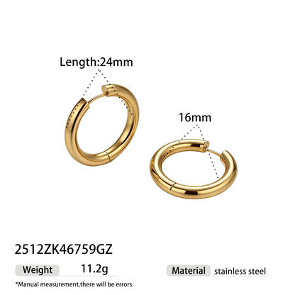 Geometric Earrings For Women Featuring Electroplated 304 Stainless Steel With 18K Real Gold Plated And PVD Coated Finish