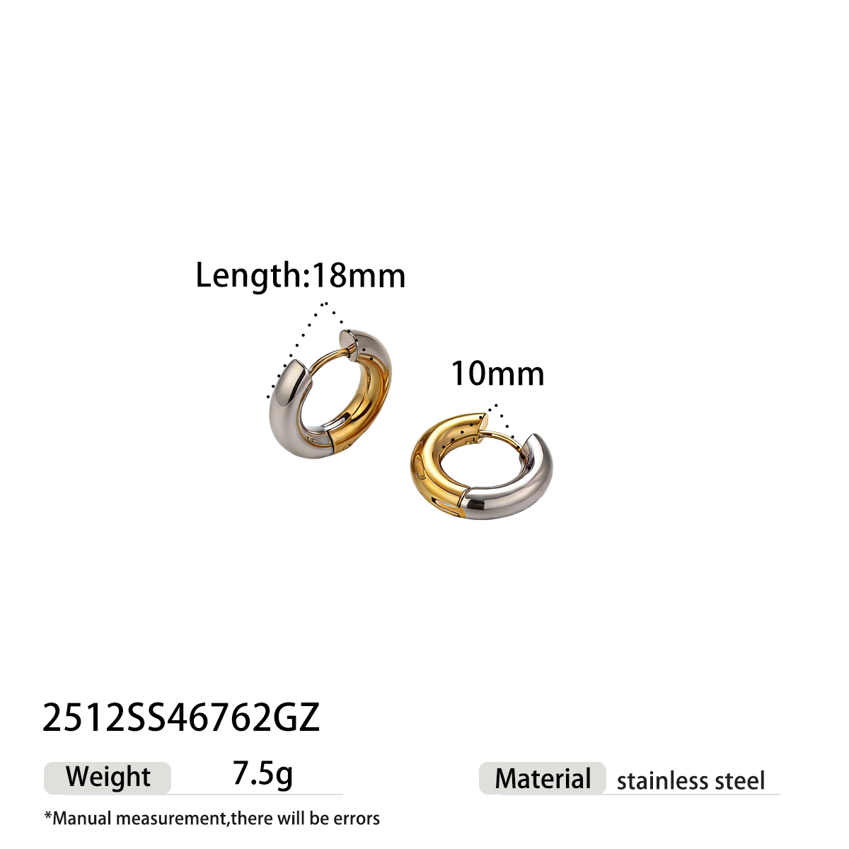 Geometric Earrings For Women Featuring Electroplated 304 Stainless Steel With 18K Real Gold Plated And PVD Coated Finish