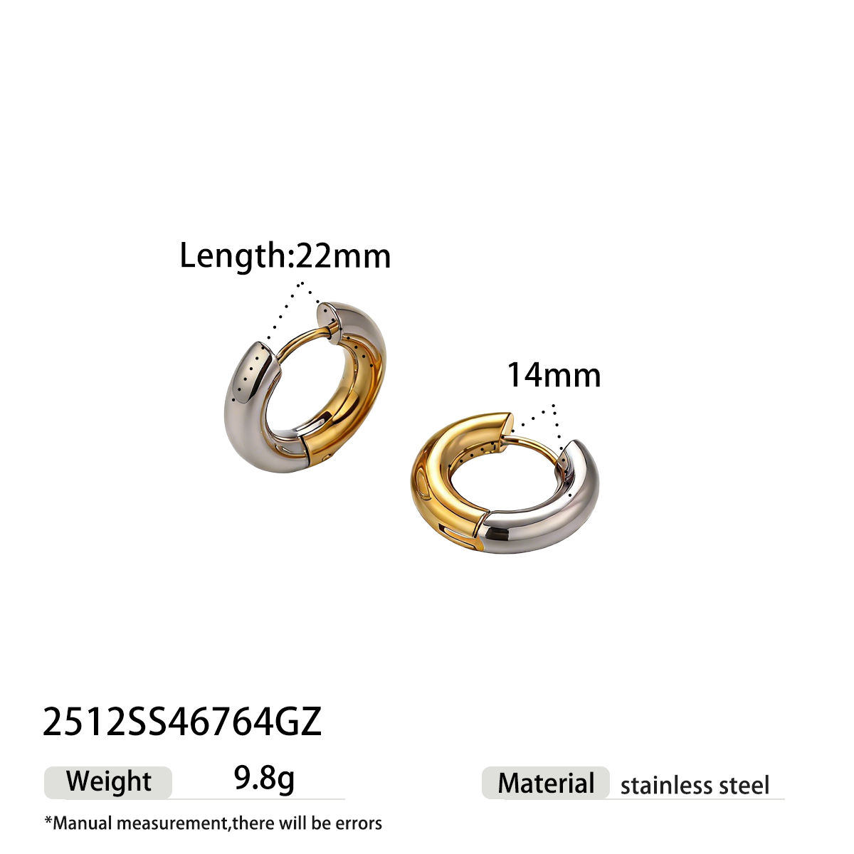 Geometric Earrings For Women Featuring Electroplated 304 Stainless Steel With 18K Real Gold Plated And PVD Coated Finish