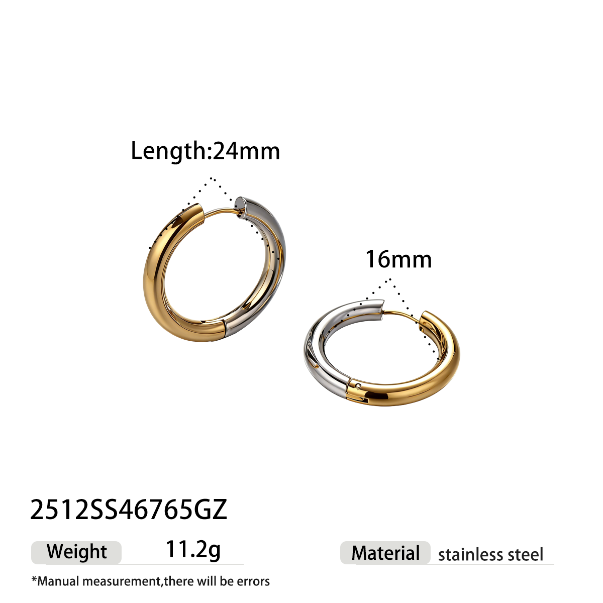 Geometric Earrings For Women Featuring Electroplated 304 Stainless Steel With 18K Real Gold Plated And PVD Coated Finish