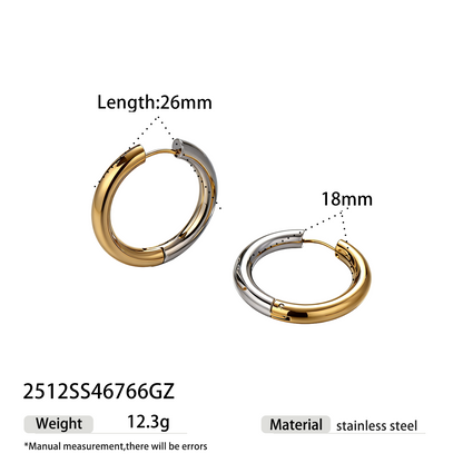 Geometric Earrings For Women Featuring Electroplated 304 Stainless Steel With 18K Real Gold Plated And PVD Coated Finish