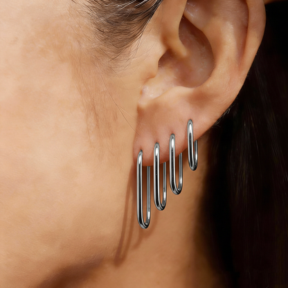 Geometric Earrings For Women Featuring Electroplated 304 Stainless Steel With 18K Real Gold Plated PVD Coating