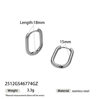 Geometric Earrings For Women Featuring Electroplated 304 Stainless Steel With 18K Real Gold Plated PVD Coating