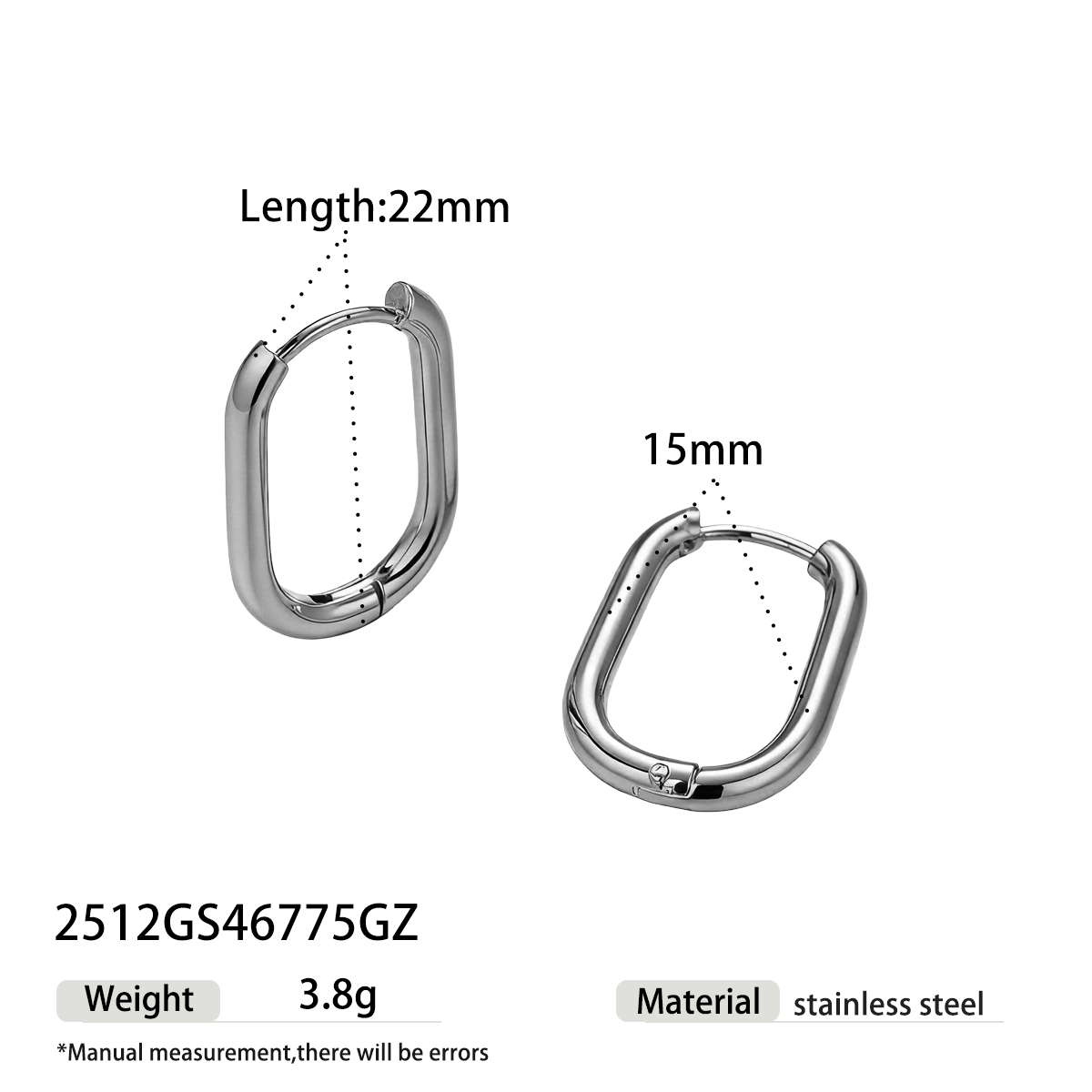 Geometric Earrings For Women Featuring Electroplated 304 Stainless Steel With 18K Real Gold Plated PVD Coating