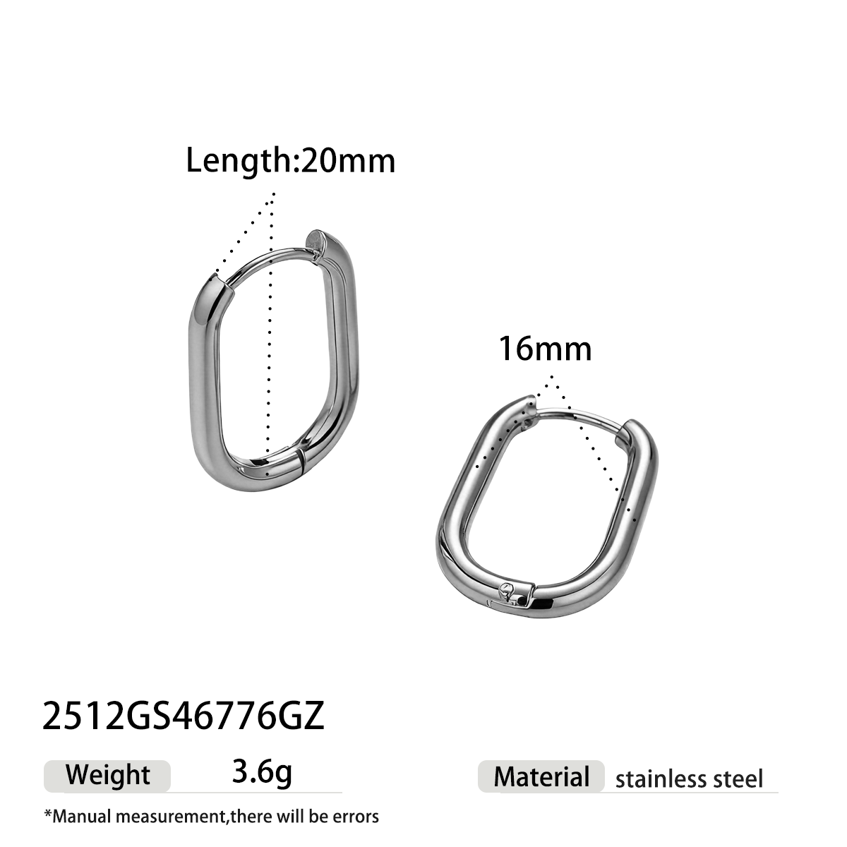 Geometric Earrings For Women Featuring Electroplated 304 Stainless Steel With 18K Real Gold Plated PVD Coating